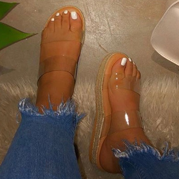‼️LAST PAIR ‼️ Clear strap espadrille sandals - Picture 2 of 6